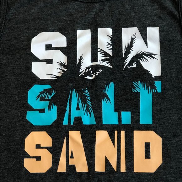 NWOT Shein Women's Sun Salt Sand Palm Tropical Tank Top Tee - Picture 2 of 10